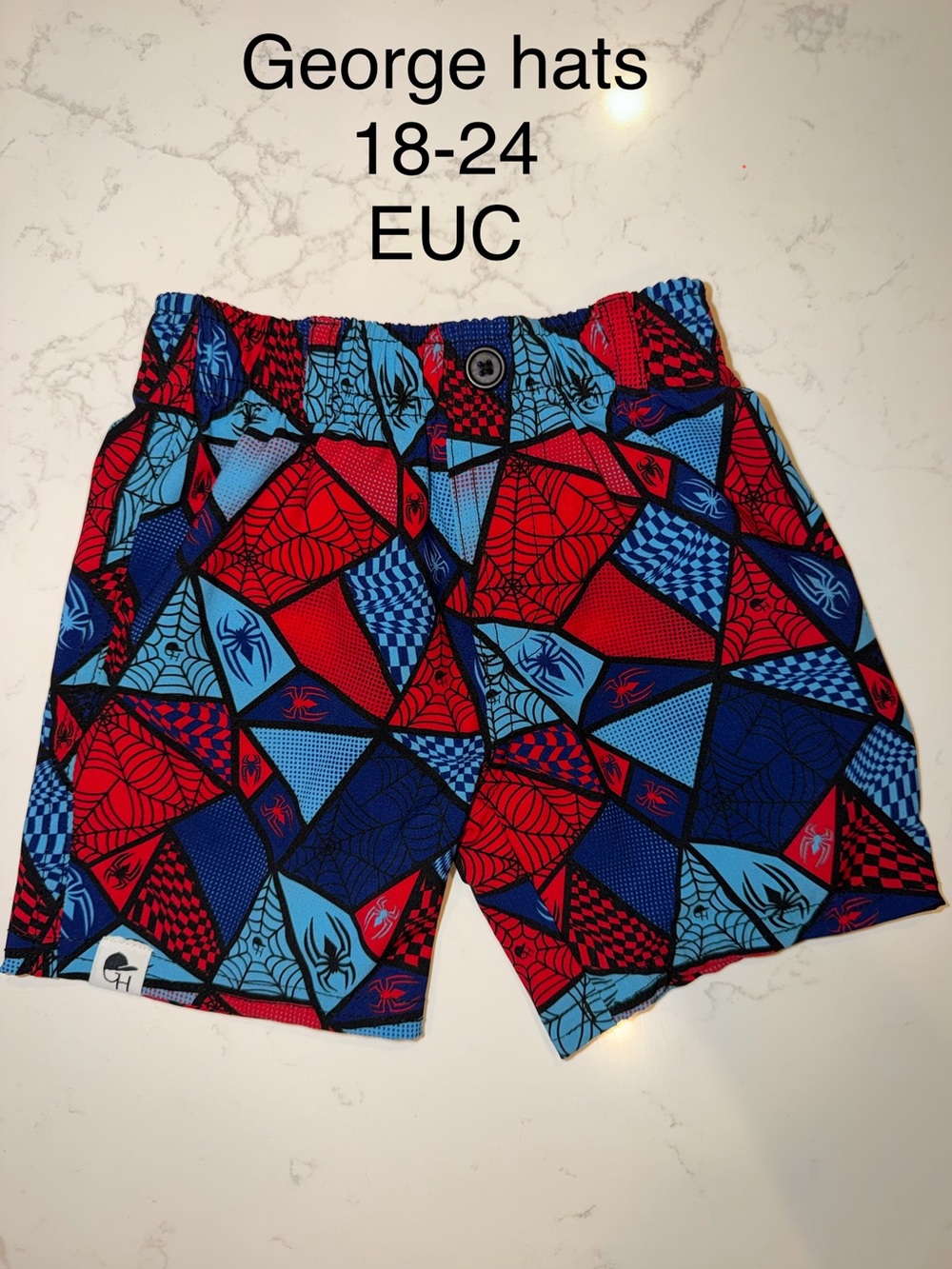 George Hats Spider-Man Toddler Shorts 18–24M Marvel EUC